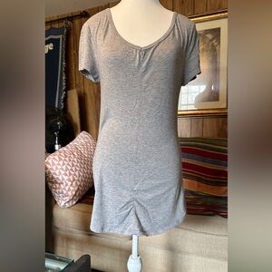 Gray Short Sleeve, Long Tee Dress or Gown, M